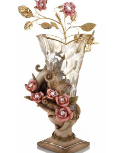 Ваза для цветов "розовые цветы"