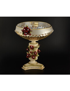 Фруктовница "красные цветы"