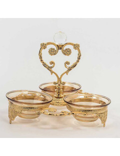 Менажница тройная