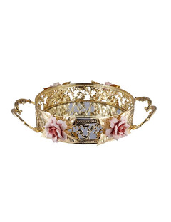 Поднос круглый с ручками маленький 25,5 см