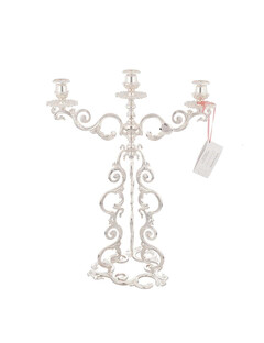 Подсвечник серебряный на 3 свечи 43 см