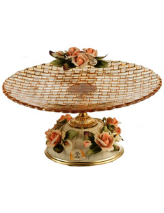 Блюдо круглое на ножке 32 см