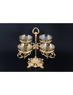 Менажница желто-красная