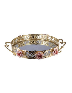 Поднос круглый с ручками большой 40 см