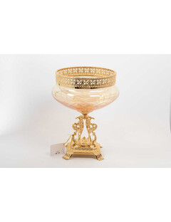 Фруктовница д.25 см, в.35 см желтая