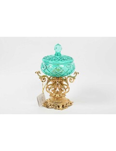 Конфетница голубая 19,5 см