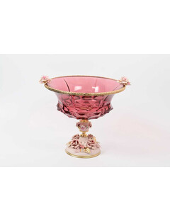 Фруктовница розовая 33 см