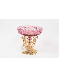 Фруктовница розовая 25,5 см