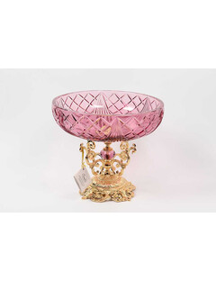 Фруктовница д.32 см, в.30 см розовая