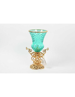 Ваза для цветов голубая 38 см