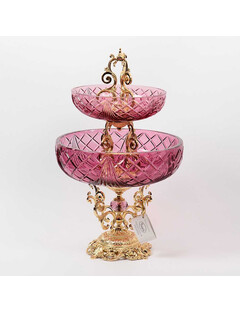 Горка двойная 26/35 см розовая