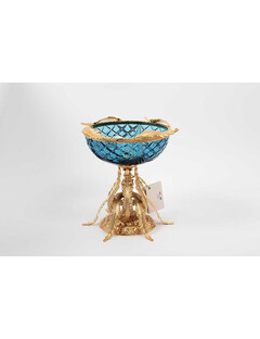 Фруктовница синяя 20,5 см