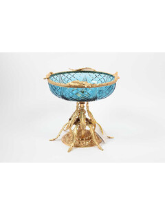 Фруктовница синяя 25,5 см