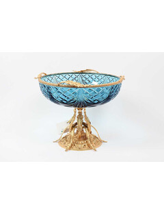 Фруктовница д.24 см, в.24 см синяя