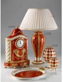 Настольная лампа lunga rosso rete и часы venezia